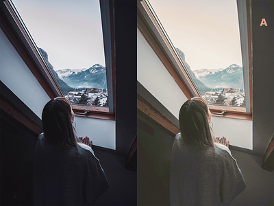 Girl at Window - Light Adjustment & Retouch