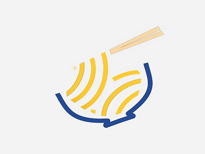 Bowl Noodles Logo brand identity