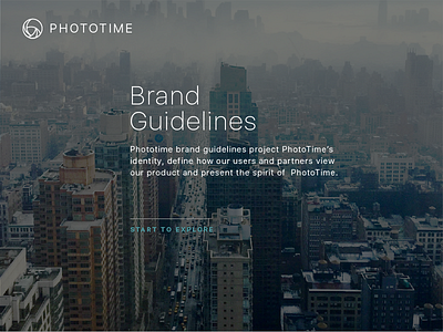 Phototime Brand branding visual identity system
