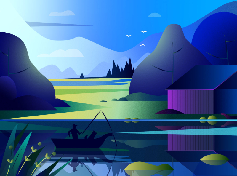 Landscape by Valentina Myshanskaya on Dribbble