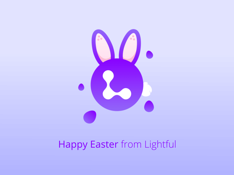 Happy Easter bunny cute easter egg flat fluid happy liquid love purple