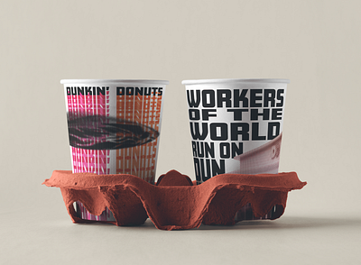 Brutalist Dunks adobe illustrator adobe photoshop brutalism design dunkin dunkin donuts graphic design package design packaging photoshop typography