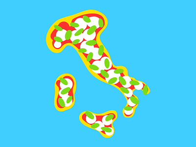 I 💚🤍❤️ Italy brush colorful drawing flat food logo foodie graphic design illustration illustrator italia italian italy logo map pizza pizza logo restaurant sicily travel