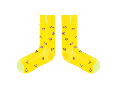 Banana Socks apparel banana brand branding childrens clothes colorful designer fruits fun items kids merch merchandising pattern patterns shop sock socks surface