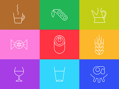 Supermarket Foods Icons aisles app categories colorful design designer food foods graphic design groceries icon icon designer icon set icons sections set store supermarket