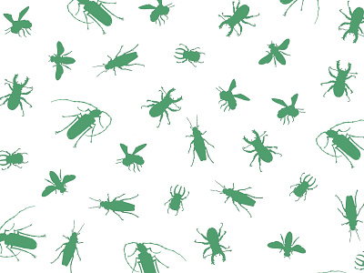 Bug Pattern beetle bug bugs cockroach design designer designs disgusting fashion flat graphic green insects nature outline pattern patterns repeat surface tissue