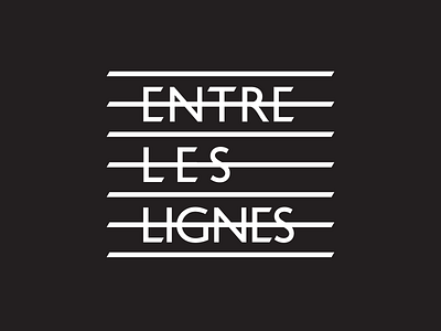 Entre-Les-Lignes Logo agency between black brand branding e gill graphic design identity lines literature logo logomark logotype m dash mark minimal slash studio translation