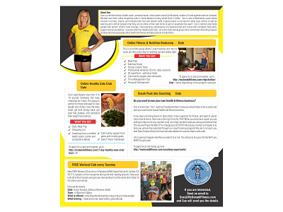 Flyer for a Fitness Coach