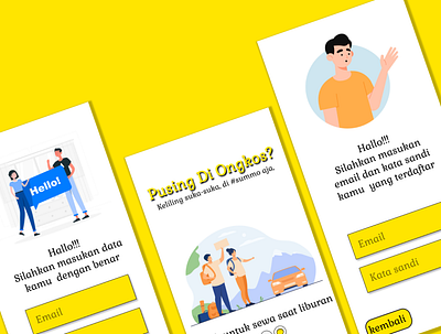 Re-Design Halaman Login Summo.id app design clean design clean ui login page yellow