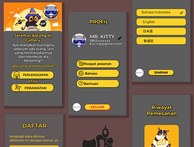 Cattery app design petshop ui design uiux ux design