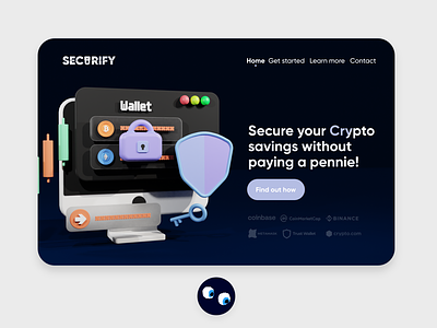 SECURIFY Crypto Landing Page UI