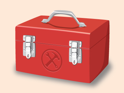 Toolbox icon icons illustrator red toolbox