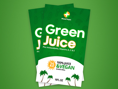 Green Juice. branding design label