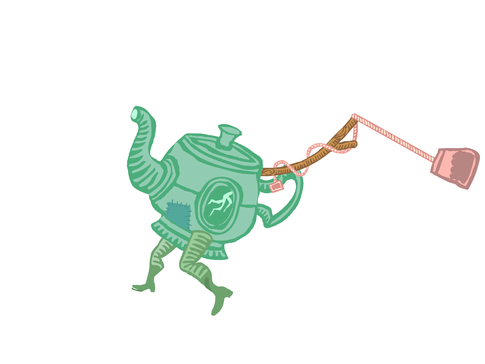 Vagabond Teapot animated animation gif hobo vector