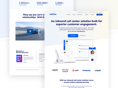 Landing page | Inbound call center gradient vector web webdesign