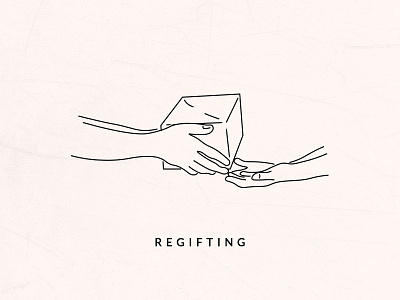 ReGifting gift hands illustration kindness lato line art outline
