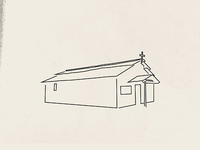 Rural Church church illustration line art non profit outline