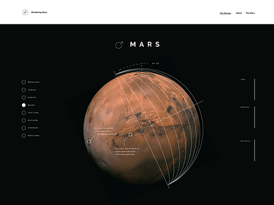 Mars mars planet space ui web