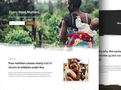 Every Meal Matters - Landing page grunge landing page non profit web