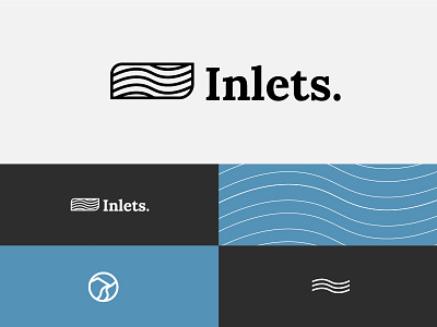 Inlets branding inlet logo mark stamp water wave