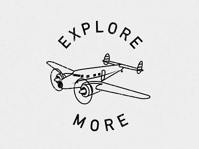 Explore More badge explore plane