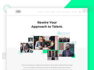 Talent Homepage branding clean design hero homepage minimal web