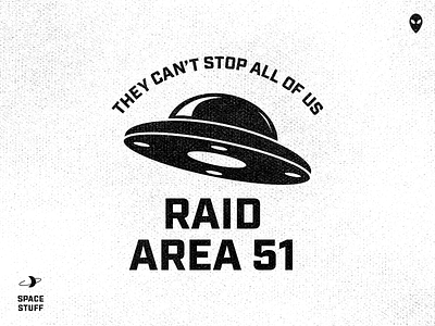 Raid Area 51 alien area 51 badge illustration raid space