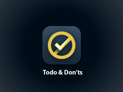 Todo & Don'ts Icon app icon illustrator ios iphone todo vector