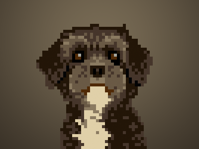Oreo WIP dog pixel art pixels portrait
