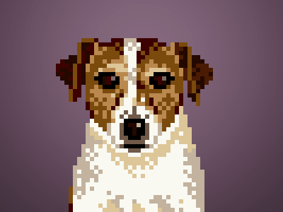 Avi WIP dog pixel art pixels portrait
