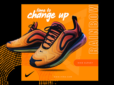 Nike Motion Social Ads ads advertisement branding instagram post orange post social