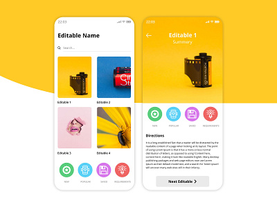 Editable Product Screen app business corporate mobilesui ui ux