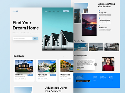 HOMEE - Landing Page Version concept design estate home landing page landingpage real real estate realestate ui ux web web page website