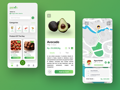 Panen - Groceries Apps app branding design groceries groceries apps minimalis minimalist mobile mobile app mobile design ui ux