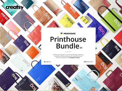 Printhouse Mockups Bundle v.1 app branding design graphic design illustration illustrator logo minimal typography vector
