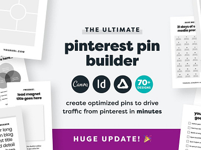 The Ultimate Pinterest Pin Builder animation app design graphic design icon illustration minimal typography ui vector