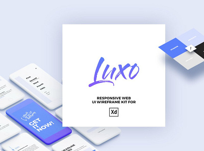Luxo XD Responsive Wireframe UI Kit branding design graphic design icon illustration illustrator logo minimal typography ux
