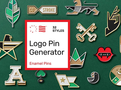 Logo Pin Enamel Mockup