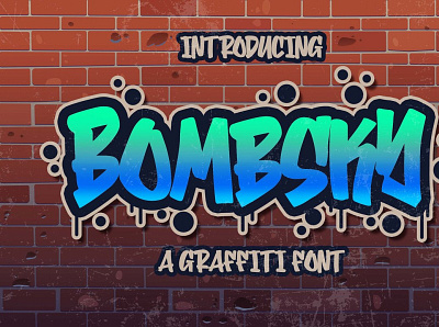 Bombsky Graffity Font app graphic design icon illustration logo ui ux vector web