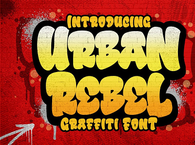 Urban Rebel a Graffiti Font art branding design flat graphic design illustration illustrator ui ux vector website