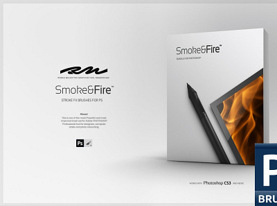 RM Smoke & Fire (PS brushes) animation app branding design graphic design icon logo minimal typography vector