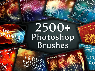 2500+ Photoshop Brushes animation app graphic design icon illustration illustrator logo minimal typography vector