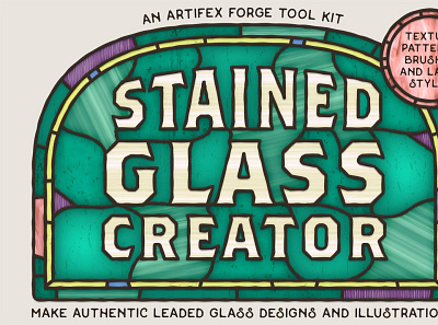 Stained Glass Creator animation branding clean design graphic design icon illustration illustrator logo minimal