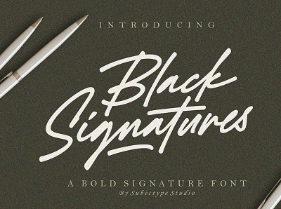 Black Signatures - Signature Font app branding design graphic design icon illustration illustrator logo typography website