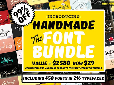 BIG SALE !!! HANDWRITTEN FONT BUNDLE