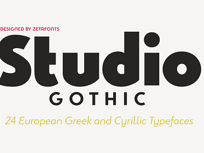 Studio Gothic - 24 fonts animation branding graphic design icon illustration illustrator logo minimal typography vector