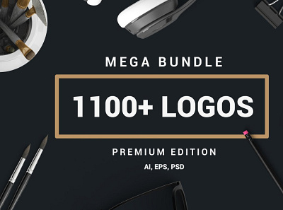 MEGA BUNDLE 1100 Logos & Badges animation branding design graphic design illustrator logo minimal typography ui vector