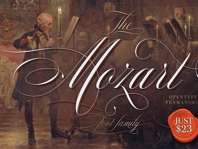 The Mozart Script animation branding design graphic design illustration illustrator logo minimal typography ui vector