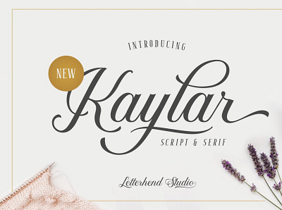 Kaylar - Elegant Script & Serif animation branding design graphic design icon illustration illustrator logo minimal typography vector