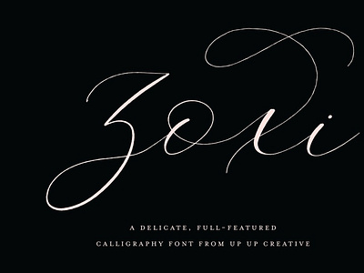 Zoxi, a Calligraphy Script Font